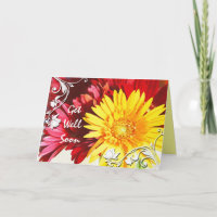 Consiga a deseos bien la tarjeta floral