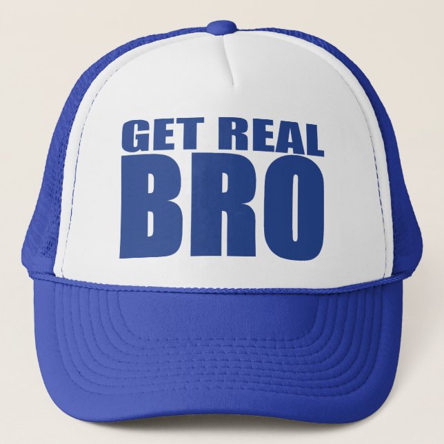Consiga el gorra real del camionero de Bro (azul) (Anverso)