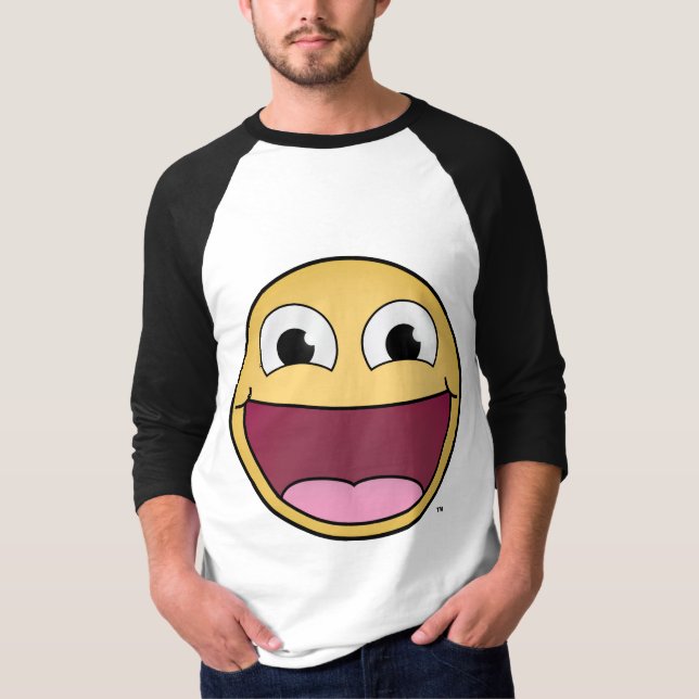 ¡Consiga feliz! La 3/4 camisa con mangas de los (Anverso)