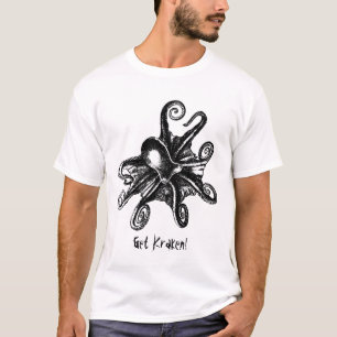 ¡Consiga Kraken! Camiseta de STeampunk del pulpo