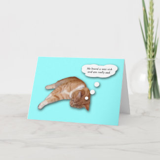 Consiga la tarjeta bien del gato
