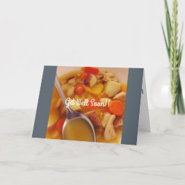 Consiga pronto la tarjeta bien de la sopa de pollo