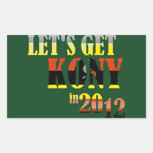 Consigamos a Kony en pegatinas del 2012: Bandera d