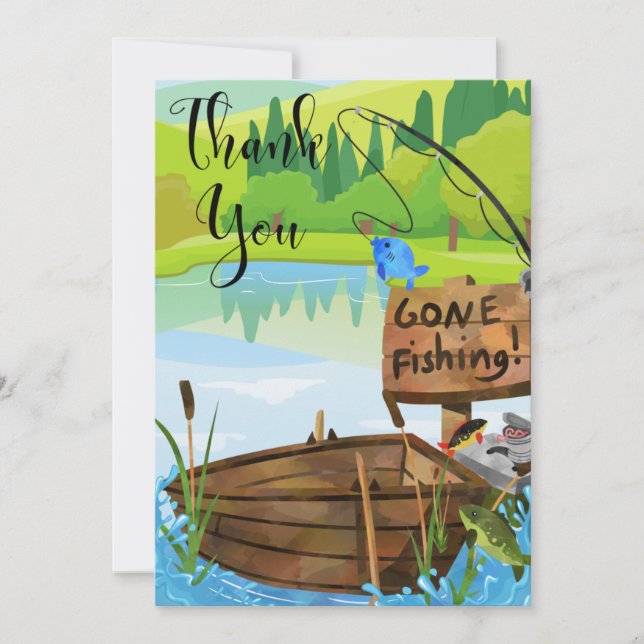 Consigamos la tarjeta de agradecimiento a la pesca (Anverso)