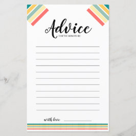 Consigamos la tarjeta de asesoramiento de Baby Sho