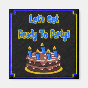 ¡Consigamos listos para ir de fiesta! Imán