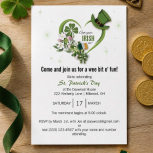 ¡Consigue tu irlandés! Invitación para la fiesta d