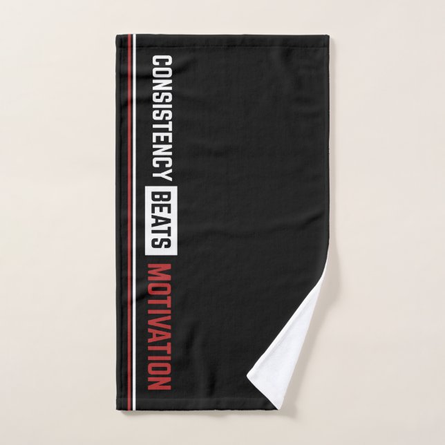 Consistency Beats Motivation Gym Workout Towel (Toalla de mano)