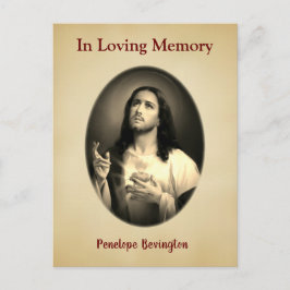 Consolación Tarjeta de Duelo Católico de Cristo