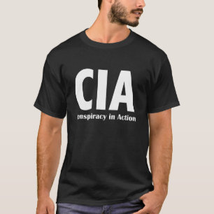 Conspiración de la Cia en camiseta de la oscurida