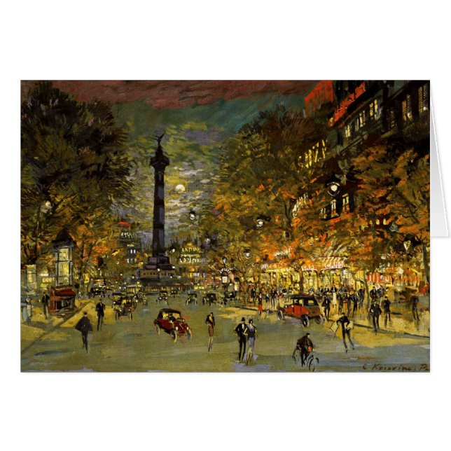 Constantino Korovin: El cuadrado del Bastille, (Anverso (Horizontal))