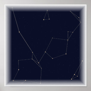 Constelación - Arte de Mapa Estelar del Cielo Noct