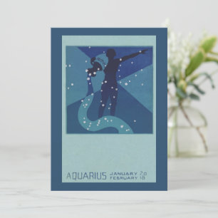 Constelación de Acuario, Astrología Zodiaca Vintag
