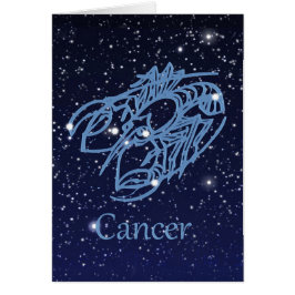Constelación de cáncer y Rótulo zodiaco con estrel