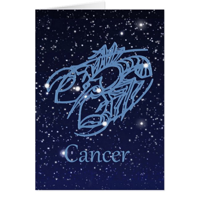 Constelación de cáncer y Rótulo zodiaco con estrel (Frente)