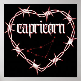 Constelación de Capricornio Arte Celestial Gótico 