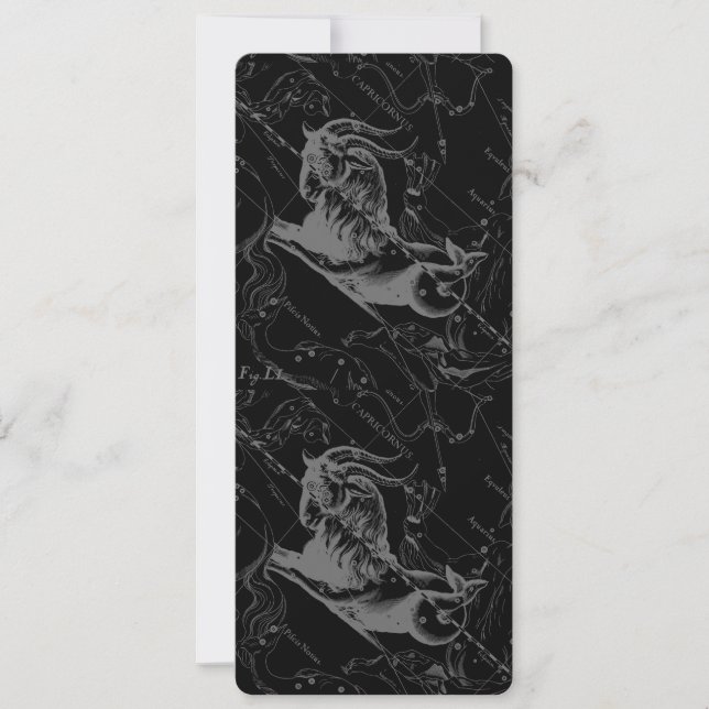 Constelación de Capricornio Hevelius 1690 en negro (Anverso)