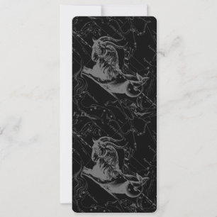 Constelación de Capricornio Hevelius 1690 en negro