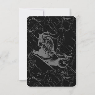 Constelación de Capricornio Hevelius 1690 en negro