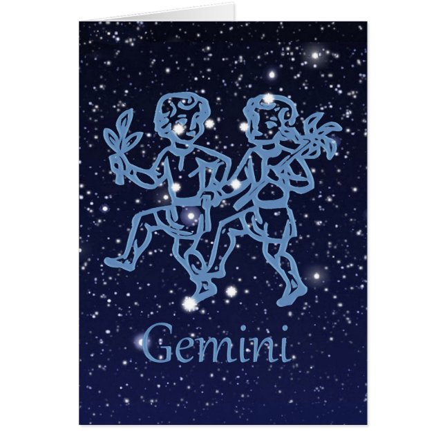 Constelación de Gemini y Rótulo Zodiaco con estrel (Frente)