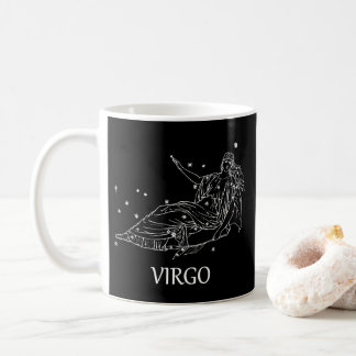 Constelación de la astrología del virgo y taza
