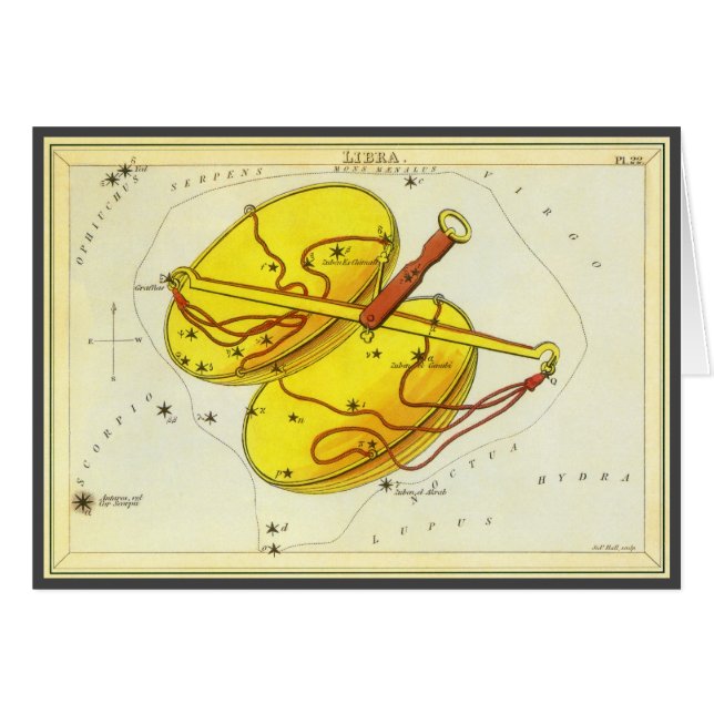 Constelación de la escala de Libra de Astrología Z (Anverso (Horizontal))