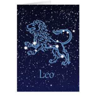 Constelación de León y Rótulo Zodiaco con estrella