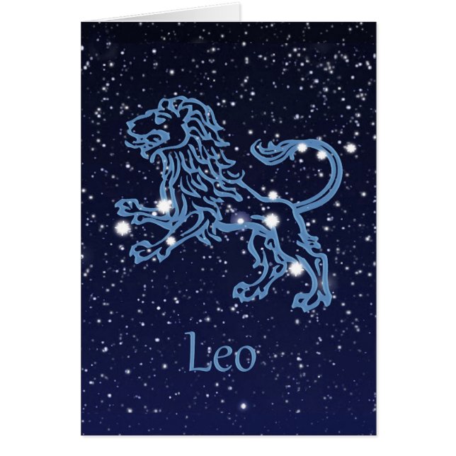 Constelación de León y Rótulo Zodiaco con estrella (Frente)