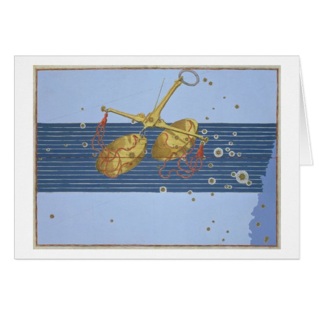 Constelación de libra, de "Uranometria" por Joha (Anverso (Horizontal))