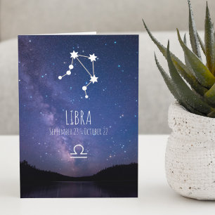 Constelación de Libra Zodiac   Tarjeta de astrolog