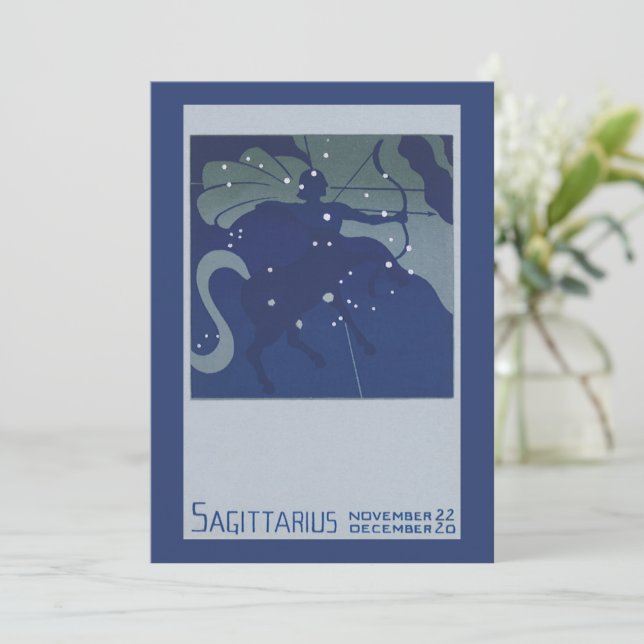 Constelación de Sagitario Astrología Zodiaco Vinta (Anverso de pie)