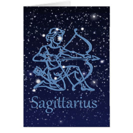 Constelación de Sagittarius y Rótulo de Zodiac con