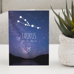 Constelación de Taurus Zodiac   Tarjeta de astrolo