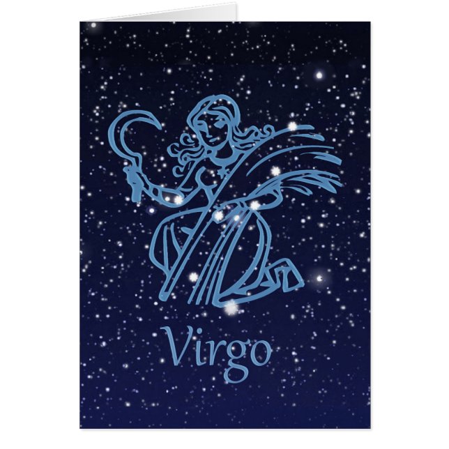 Constelación de Virgo y Rótulo Zodiaco con estrell (Frente)