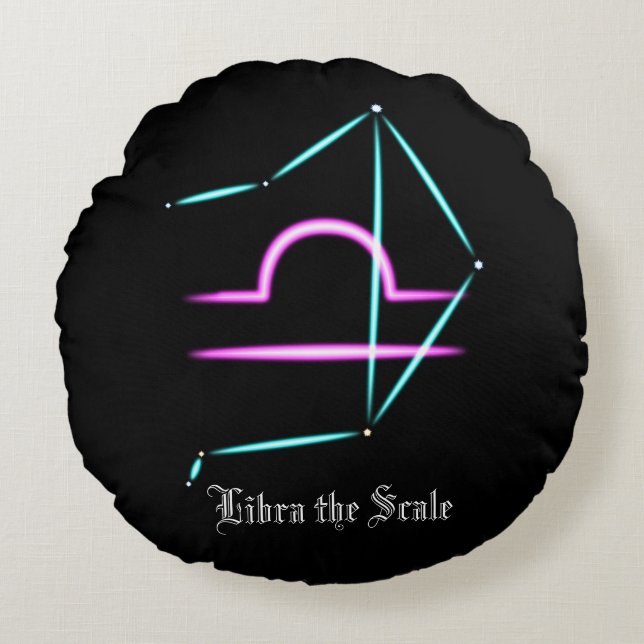 Constelación de Zodiac Lira Almohada redonda (Anverso)