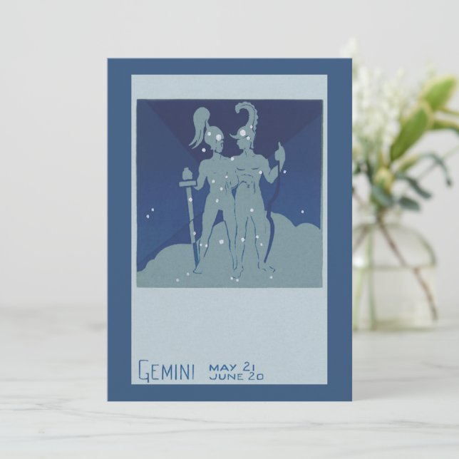 Constelación gemela de Géminis Astrología zodiacal (Anverso de pie)