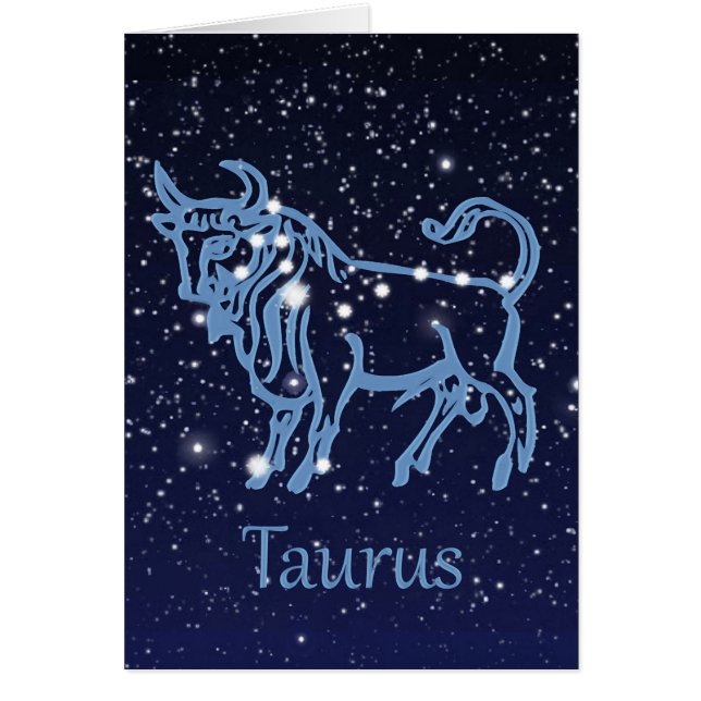 Constelación Taurus y Rótulo Zodiaco con estrellas (Frente)