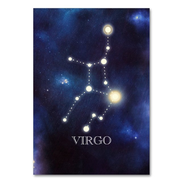 Constelación | Virgo | Número de mesa de boda (Anverso)