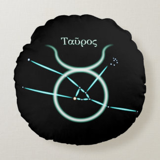 Constelación zodiaca Tauro Almohada redonda