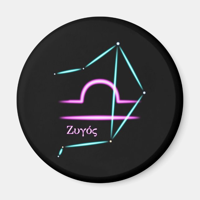Constelación zodiacal Libra Imán (Frente)