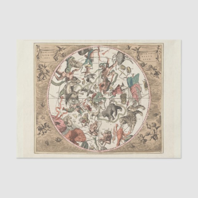 Constelaciones de zodiaco 23 Papel de tejidos (Anverso)