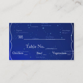 Constelaciones sobre las tarjetas Bodas azules