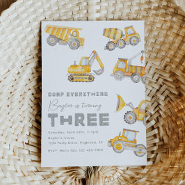 Construcción 3 Invitación de cumpleaños