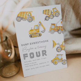 Construcción 4.ª invitación de cumpleaños