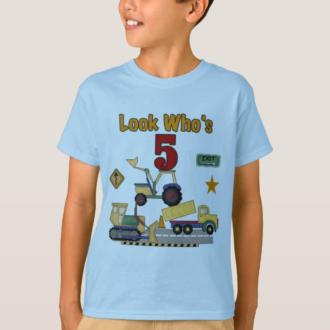 Construcción 5.ª camisetas y regalos de cumpleaños (Anverso)