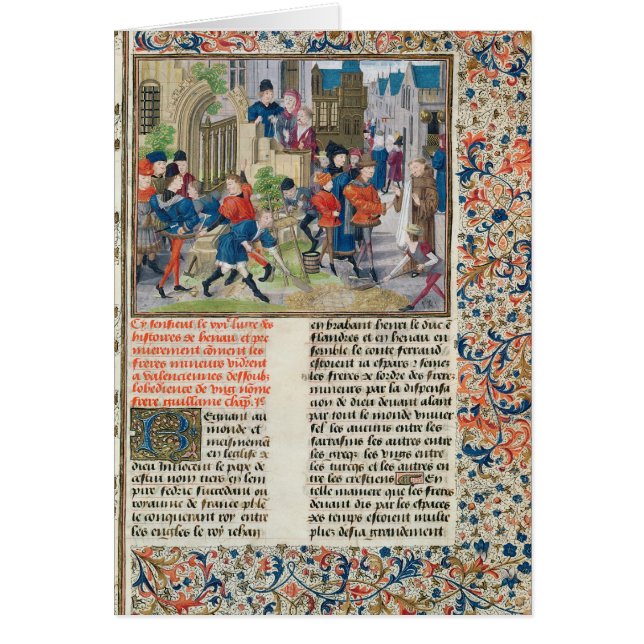 Construcción de las fundaciones del monasterio (Frente)