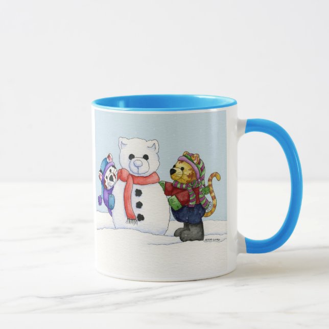 Construcción de una taza del gato de la nieve (Derecha)