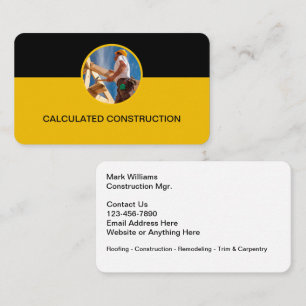 Construcción De Viviendas Y Tarjetas De Negocio De