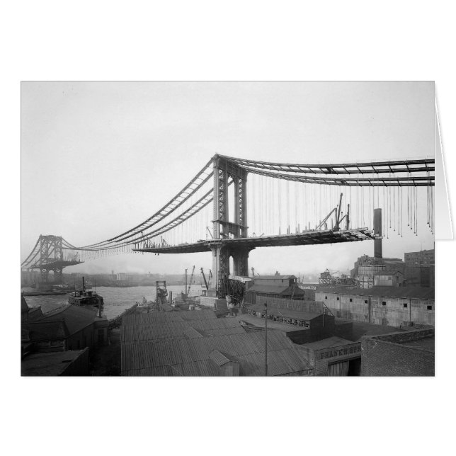 Construcción del puente de Manhattan, 1909 (Anverso (Horizontal))