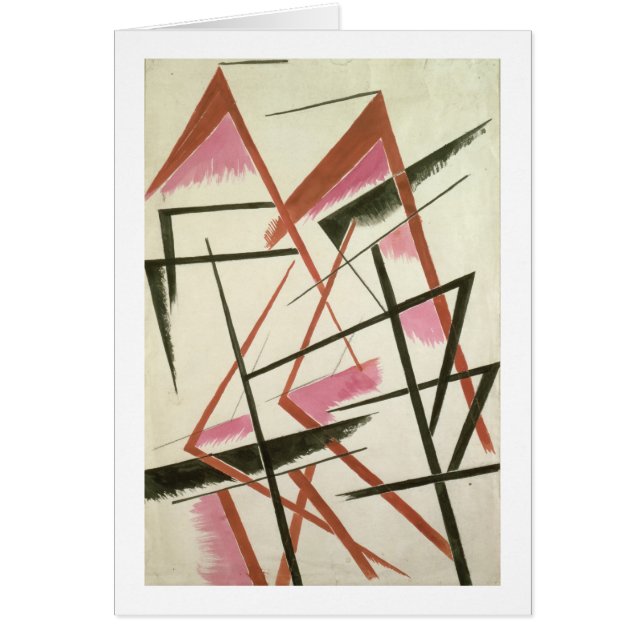 Construcción linear, c.1921 (aguazo en el papel) (Frente)